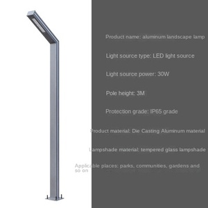 Lampadaire de jardin extérieur en fer avec abat-jour en verre LED 2700K IP66 Ampoule A19 non amovible AC 220V Détecteur de mouvement Alimenté par énergie solaire Dimmable - Product Image 2