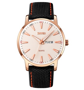 SKMEI-Reloj de negocios para hombre, cronógrafo de cuarzo resistente al agua, con correa superior, de marcha atrás, 9303 - Product Image 1