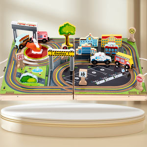 ชุดเกมกระดานไม้ Youlebei แบบพกพา 2-in-1 เล่นได้สองด้าน เกมปาลูกส่งเร็วและเกมรถไฟ  เกมกระดานไม้เสริมพัฒนาการสำหรับเด็ก เหมาะสำหรับการเดินทาง - Product Image 3