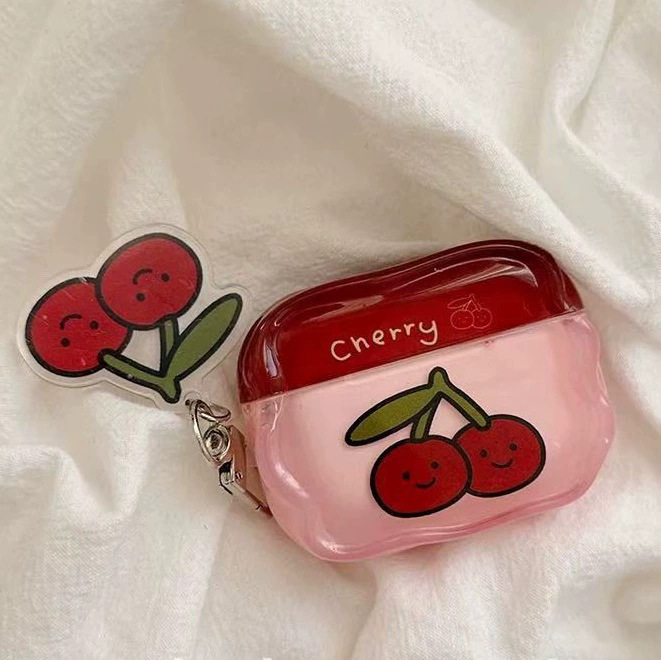 Cherry Earbud Covers+Pendant