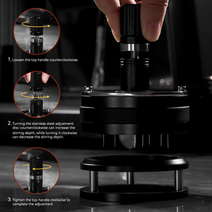 Nouveau Design 12 pièces 0.4mm acier inoxydable aiguille distributeur <span class=keywords><strong>café</strong></span> agitateur <span class=keywords><strong>café</strong></span> Wdt outil expresso puissance magnétique WDT outil - Product Image 2