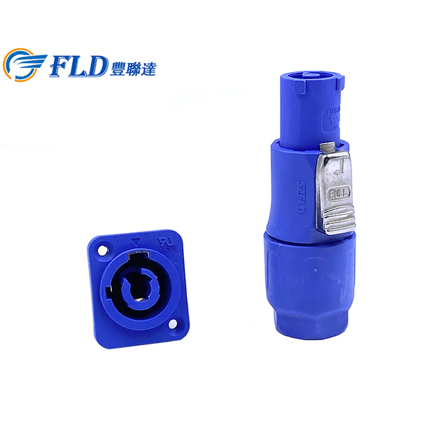 FCONNR Professional 3 Pin PowerCon Waterproof Power Connector for Light Led Screen and Video