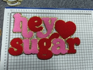 Patch brodé thermocollant grand format 28 cm motif nœud Saint-Valentin amour Xoxo Bemine pour T-shirts et sweats à capuche - Product Image 6