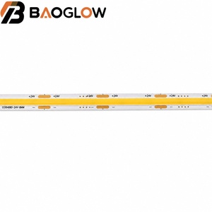 Bande lumineuse COB moderne de type goutte d'eau, 408 LED par mètre, DC24V, 12W/M, sans spot, douce, dimmable, flexible, pour fêtes et vacances - Product Image 6