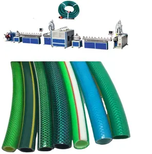 Tubería de jardín de riego de plástico fabricada en China, fabricación de tubería reforzada con fibra de PVC, máquina de extrusión de plantas
