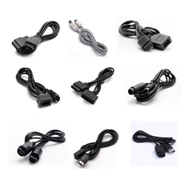Game Controller Extension Cable Cord Wire  Line for Nintendo NES SNES Game Cube N64 Wii Xbox Sega