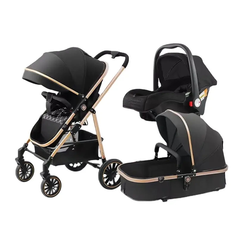 Carrinho de bebê 4 em 1 carrinho de bebê multifuncional de alta qualidade para viagem carrinho de bebê portátil dobrável