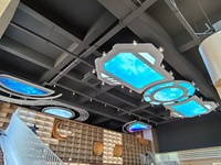 Panneau lumineux de plafond rétroéclairé en film souple extensible - Boîte à lumière LED imprimée UV IP65, cadre en aluminium pour supermarché