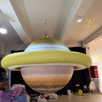 Boule lunaire gonflable en PVC pour la décoration d'événements aérospatiaux sur le thème du système solaire, planète gonflable pour les accessoires de cabine photo musicale
