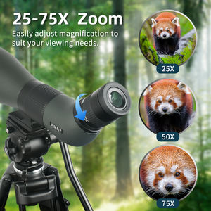 Binoculares Multicapa con Recubrimiento Verde, <span class=keywords><strong>Óptica</strong></span> HD FMC Bak4, 25-75x 100mm, para Exploración al Aire Libre - Product Image 1