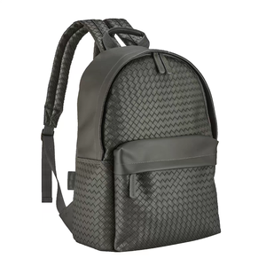 Kunden spezifischer gewebter PU-Leder rucksack Schwarze Schulbuch tasche mit Diebstahls chutz verschluss für Reises atch - Product Image 4