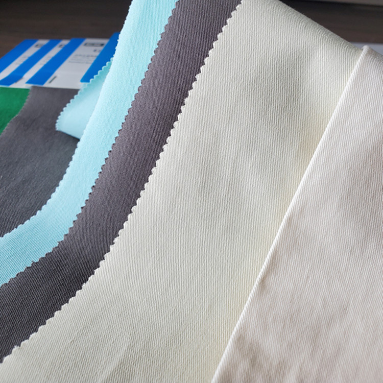 High Quality Ready Goods 32sx21s 200GSM Soft Pure Cotton Woven Dyed Twill Fabric For Pants Dress Workwear