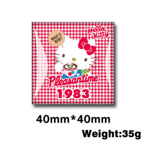 Dibujos animados KT gato resina 1974-2025 aniversario textura de Gema transparente cristal lindo refrigerador pegatina DIY cuadrado magnético - Product Image 3