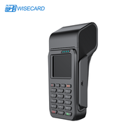 Terminal de point de vente mobile Linux Wisecard T50 avec lecteur NFC, scanner de codes-barres, écran LCD TFT 2,4'', connectivité USB/WiFi, imprimante de reçus portable