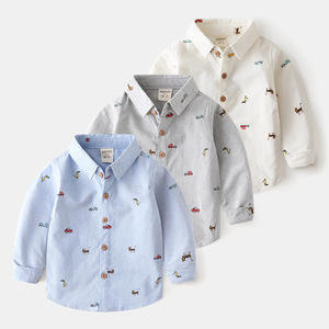 เสื้อเชิ้ตเด็กผู้ชายแฟชั่นขายส่ง ผ้าฝ้าย แขนยาว ปกเสื้อแบบปกเชิ้ต ลายการ์ตูน จากซัพพลายเออร์จีน - Product Image 2