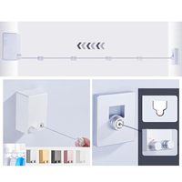 2025 corde à linge chaude linge suspendu corde mural intérieur blanchisserie rétractable ABS plastique ligne de lavage vêtements étendoir
