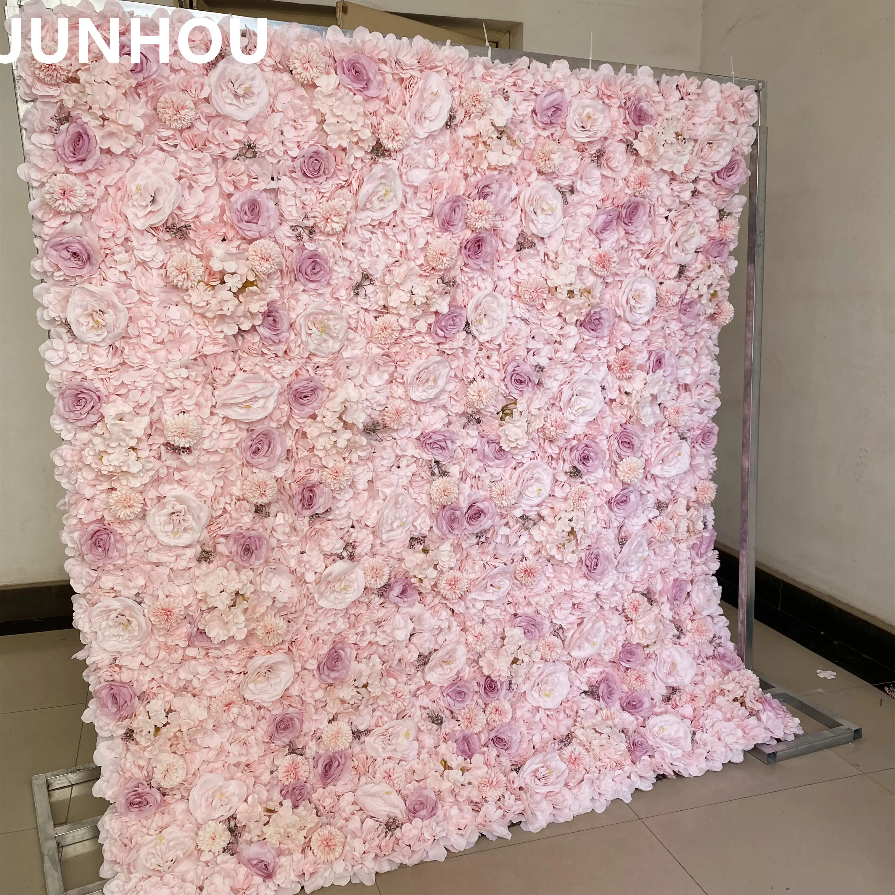 Wholesale Customized Rose Wall Backdrop Artificial Flower Wall For Wedding Decoration