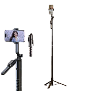 K28 - <span class=keywords><strong>Palo</strong></span> Selfie Extensible de 1.75 m, Trípode para Teléfono, <span class=keywords><strong>Palo</strong></span> Selfie para Vlog/Selfie/Video, 360 Grados, Todo en Uno, Retráctil, de Aluminio - Product Image 1