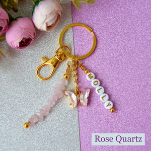 Llavero Personalizado con Iniciales y Mariposa <span class=keywords><strong>Transparente</strong></span> Estilo Boho para Uso Diario, Venta al Por Mayor - Product Image 4