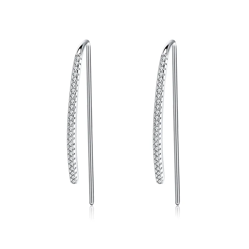 RINNTIN SE224 Modeschmuck Simple Style 925 Sterling Silber Ohrringe Qualität Rhodinierte Ohrringe für Frauen
