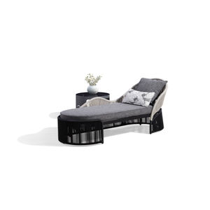 Tumbona de aluminio de alta calidad para exteriores, muebles de jardín, cama de mimbre, para ocio y playa - Product Image 1
