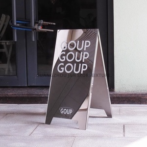 ขาตั้งป้ายสแตนเลสสีทองเงาสำหรับร้านกาแฟสามารถพับได้ - Product Image 1