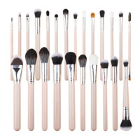 Private Label 24-teiliges Kosmetik-Pinsel-Set mit individuellem Logo-Druck, direkt vom Hersteller, Großhändler, weiche vegane synthetische Make-up-Pinsel-Set