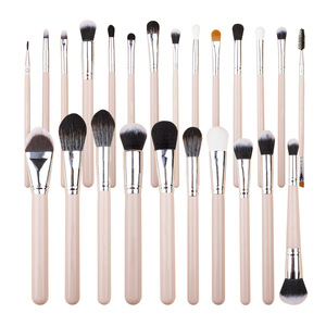 Kit de pinceaux cosmétiques à étiquette privée, 24 pièces, impression de logo personnalisé, fabricant direct, grossiste, ensemble de pinceaux de maquillage synthétiques vegan doux - Product Image 1