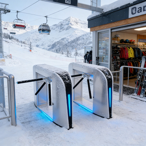 Zugangskontrolle für Fitnessstudios: Drehsperre mit RFID-QR-Code-Leser, Edelstahl, Hüfthöhe, Sicherheitsbarriere, Eingang, IP68 - Product Image 3