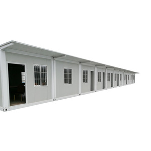Detachable Container House Rectangle Modular Dormitory With <b>Awning</b> Quick Assembly For Construction Site - Product Image 1