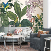 Papier peint mural 3D personnalisé avec paysage naturel et fleurs, papier peint mural pour la décoration murale de restaurant, hôtel, maison