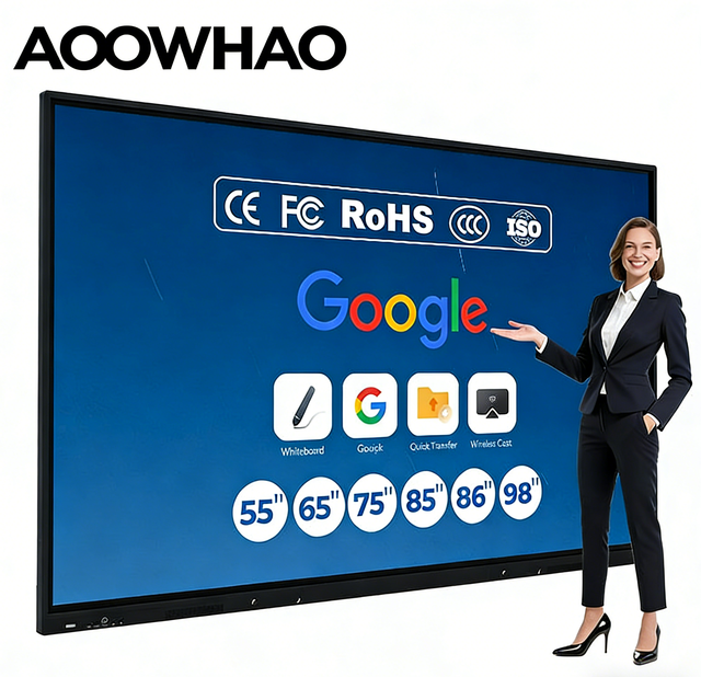 Factory Price OEM ODM 4K LCD Display 65 75 86 100 110 Inch TV Interactive Flat Panel Digital Whiteboard Touch Screen Smart Board