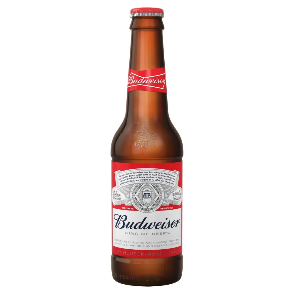 BUDWEISER BEER WITH 5% ALCOHOL CONTENT