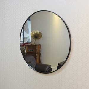 Manufacturer Bulk Order Bathroom <strong>Mirrors</strong> for Hotel Projects Custom Modern 31.5 Inch <strong>Large</strong> <strong>Round</strong> <strong>Mirror</strong> Black <strong>Round</strong> Wall <strong>Mirror</strong> - Product Image 1