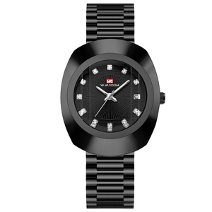 Reloj de Pulsera para Hombre, Diseño Ovalado en Tono Dorado, Decoración con Pedrería, Esfera con Diseño de Rayos de Sol, Movimiento de Cuarzo, Reloj de Lujo - Product Image 6