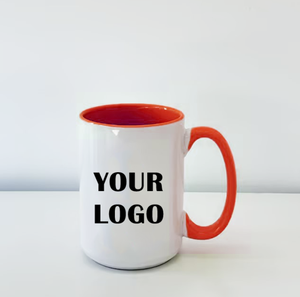 Taza de sublimación con logotipo personalizado de 11oz y 15oz, tazas de <span class=keywords><strong>café</strong></span> de cerámica lisas en blanco con asa - Product Image 2