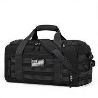 Sac de sport tactique en jean imperméable avec séparation humide/sec, séparateurs amovibles et bandoulière pour voyage et natation