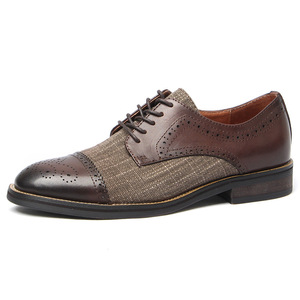 Chaussures habillées classiques et élégantes en cuir de vache véritable, de haute qualité, luxueuses, fabriquées à la main, originales, de style Oxford. - Product Image 1