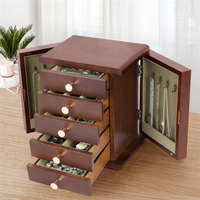 Nouveau design organisateur de stockage de bijoux en bois colliers boucles d'oreilles porte-bijoux organisateur pour la décoration intérieure