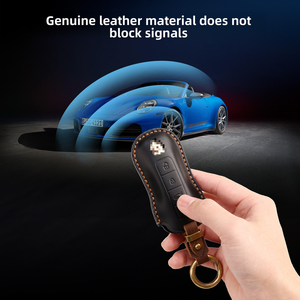 Funda para Llaves de Coche Hecha a Mano Estilo Vintage, Apta para Porsche Cayenne, Funda de Cuero Genuino para Llaves Macan718 Panamera - Product Image 3