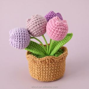 กระถางดอกทิวลิปโครเชต์ทำมือสำหรับตกแต่งบ้าน - Product Image 5