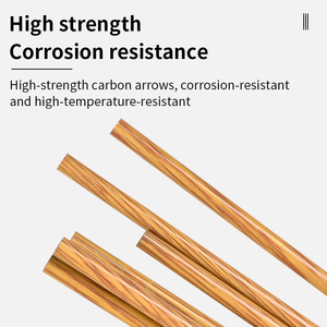 Aste per Frecce in Carbonio Effetto <span class=keywords><strong>Legno</strong></span> SPG, <span class=keywords><strong>Spine</strong></span> 400-800, per Arco Ricurvo Tradizionale, Longbow, Caccia, Tiro, Accessori Fai-da-Te - Product Image 2