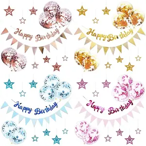 八十和神话般的生日快乐横幅花环箔气球80为女性80岁生日装饰品悬挂