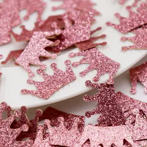 Groothandel Koop Glitter Papier Hart Kroon Ring Vorm Sticker Confetti Wedding Tabel Scatter Decoratie