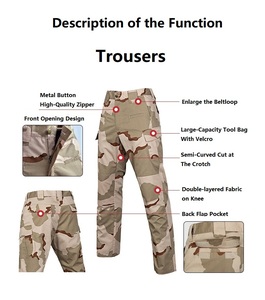 728 Pantalons tactiques pour hommes Vestes Frogman Chemise solide Pantalon pour le sport de plein air Entraînement Combinaisons de camouflage Uniformes tactiques - Product Image 6