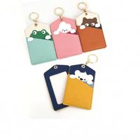 Porte-cartes élégant et durable en cuir PU imprimé sérigraphié pour cartes de transport et bancaires, motif animal, unisexe