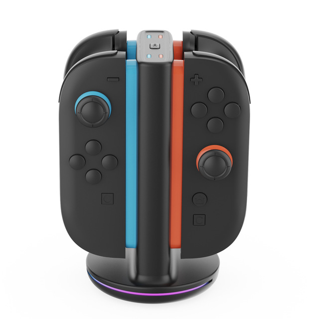 4-in-1 Magnetic Charger Dock for Nintendo Switch 2 Joycon Gamepad Controller with LED Indicator Charging Dock for N-S 2