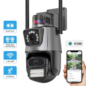 Cámara WIFI P11 para Exteriores con Doble Lente, Seguimiento Automático, Alarma con Sirena, 6MP, CCTV, Seguridad, Red Inalámbrica, WIFI, PTZ, <span class=keywords><strong>ICSEE</strong></span> - Product Image 1