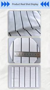 Tela de malla de poliéster de 230 g de venta directa de fábrica para camisetas de béisbol, tejido de punto con rayas negras/blancas, stock listo para pedidos al por mayor y lotes mixtos. - Product Image 5