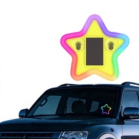 Lumière d'ambiance étoilée transfrontalière triangulaire pour vitre arrière de voiture, néon LED décoratif coloré, lumière d'avertissement à cinq branches